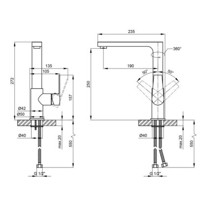 Змішувач для кухні Qtap Stenava QTST10M45102C Chrome — Photo 1