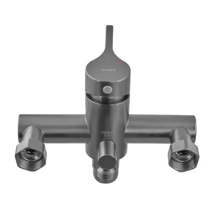 Змішувач для ванни ZERIX REX-006 (EURO) GRAPHITE з нерж. сталі (Колір графіт) (ZX6120) — Photo 3