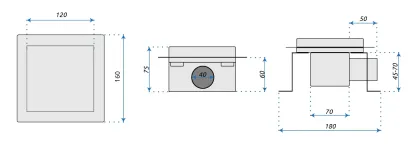 Трап для душу REA CROSS 12x12 NICKIEL BRUSHED — Photo 4