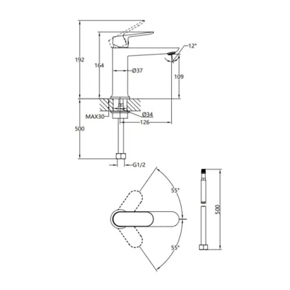 Змішувач для раковини Qtap Evia QTEVI2701CRM47576 Chrome — Photo 1