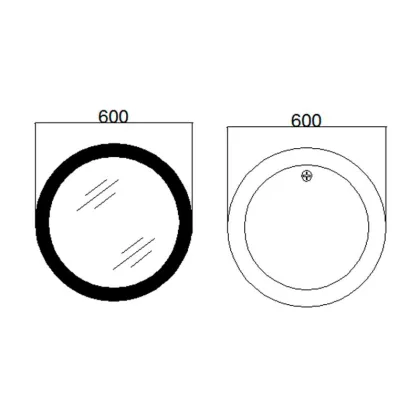 Дзеркало Qtap Taurus R600 з LED-підсвічуванням Touch, з антизапотіванням, з димером, рег. темп. кольору (3000-6500K) QT2478R607 — Photo 1