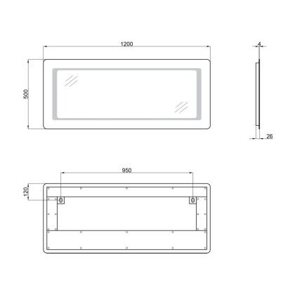 Дзеркало Qtap Leo 1200х500 з LED-підсвічуванням QT117814276080W — Photo 1