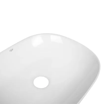 Комплект Qtap Aquarius: Раковина накладна прамокутна 465x375x115 мм White + Донний клапан PU02 — Photo 4