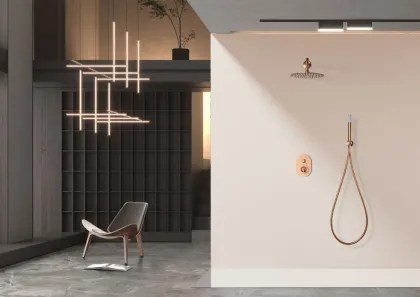 IMEX OLIMPO BRUSHED ROSE GOLD Набір для душу, PVD матове рожеве золото — Photo 1