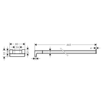 Тримач рушників HANSGROHE ADDSTORIS 41770990, золото — Photo 1