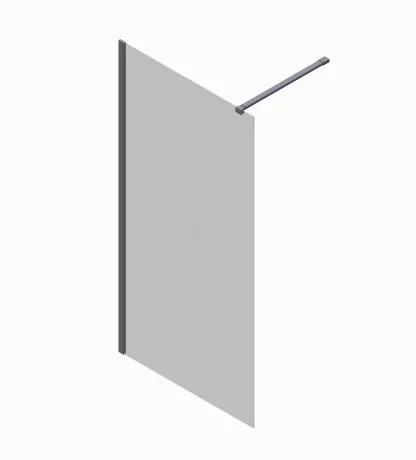Душова перегородка Koer SR SP01-120x200-TR-01 Walk-In прозоре скло Easy Clean 8мм, хром (KR5394) — Photo 4