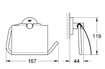 Тримач туалетного паперу GROHE ESSENTIALS 40367001 — Photo 1