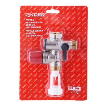 Група безпеки бойлера (без сифона) 7бар Koer KR.106 - 1/2" (KR2914) — Photo 3