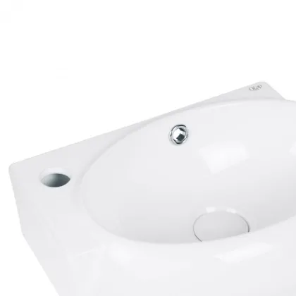 Раковина Qtap Leo 430x290x140 White з донним клапаном QT11115011LW — Photo 4