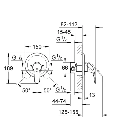 Змішувач для душу Grohe Eurosmart (33556002) — Photo 1