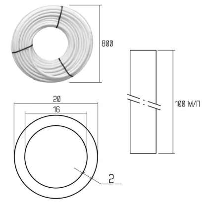 Труба PE-AL-PERT Icma 20х2 мм, 100 м №P199 — Photo 1