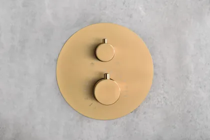 IMEX MONZA BRUSHED GOLD Набір для душу з термостатом, PVD матове золото — Photo 2