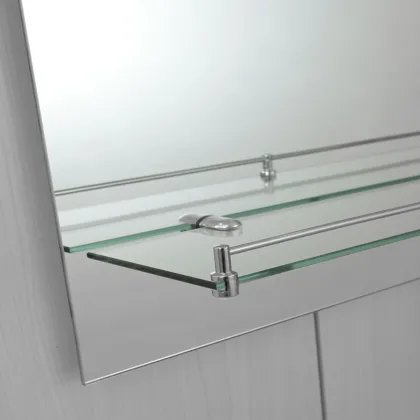 Дзеркало настінне ZERIX LAGUNA MRZ03-50x70x11 прямокутне з дугоподібним верxом та полицею (ZX5622) — Photo 5