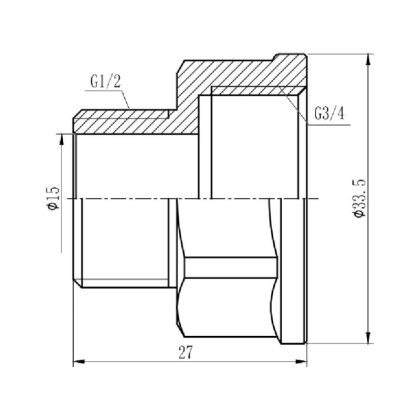 Перехід SD Forte 3/4&quot;х1/2&quot; ВЗ SF3602015 — Photo 1