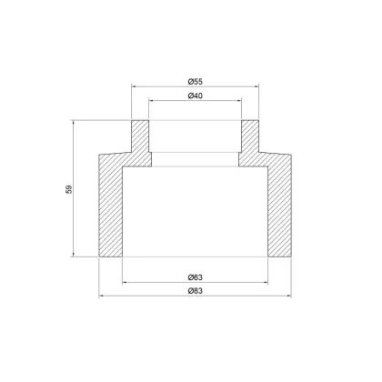 Муфта PPR Thermo Alliance 63х40 — Photo 1