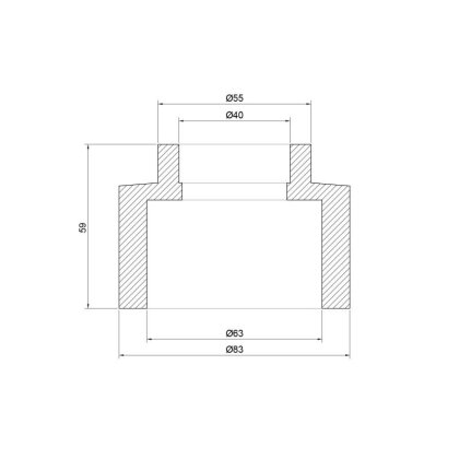 Муфта PPR Thermo Alliance 63х40 — Photo 1