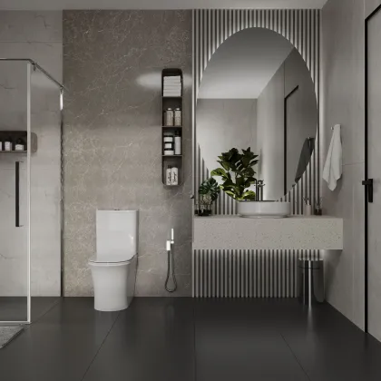 PURE комплект : унітаз підлоговий з сидінням Soft-close + бачок (змив Tornado) — Photo 3