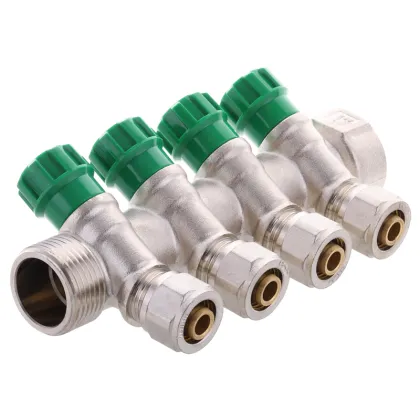 Колектор вентильний з фитингом Koer KR.1124-4 1"x4 ways (KR2834) — Photo 3