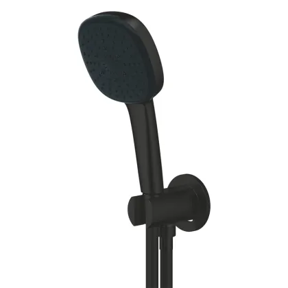 Душовий набір з настінним ручним душем Grohe Tempesta Cube 110 3 режими, чорний матовий (269102433) — Photo 1