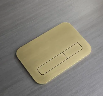 Панель змиву Koer KT-0609-12 240x160x7mm пластикова, лінійна (матове золото) — Photo 1