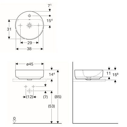 Умивальник GEBERIT VARIFORM 500.769.01.2 — Photo 1