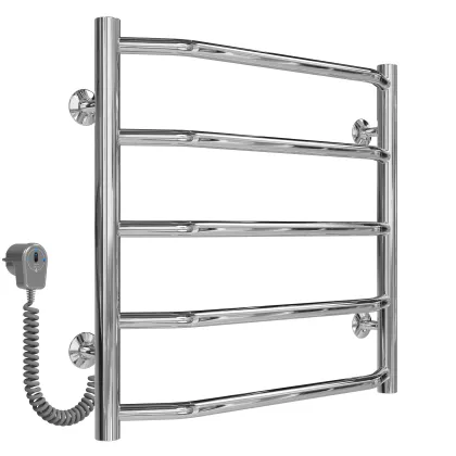 Рушникосушарка електрична Трапеція П5 500х500 Deffi нержавіюча сталь (Хром, EF16, Ліве підключення) — Photo 2