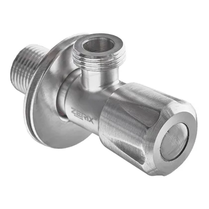 Кран для підключ. сантехприладів Zerix VAL-04-1/2x1/2 з нерж. ст.SUS304 (ZX4800) — Photo 2