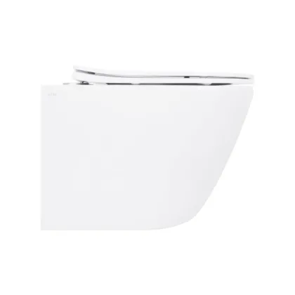 Унітаз підвісний Qtap Robin New Ultra Quiet безобідковий з сидінням Soft-close WHITE QT13332381АSW — Photo 3