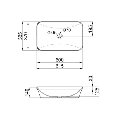 Раковина Qtap Scorpio 610х380х150 White QT1411K491WN — Photo 1