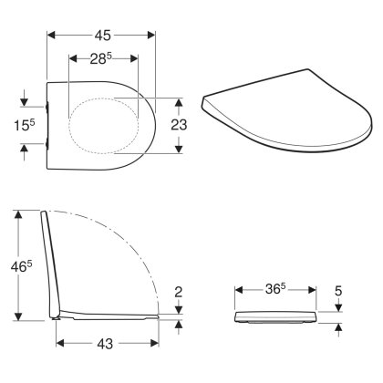 Сидіння для унітазу GEBERIT ICON 574950000 — Photo 1