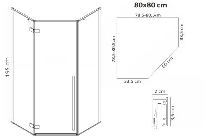 Душова Кабіна REA Душова Кабіна REA 80x80 Чорний Мат REA-K6900 — Photo 13