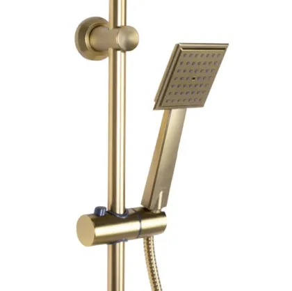 Душовий гарнітур REA BRAVO BRUSHED GOLD матове золото з виливом * — Photo 2