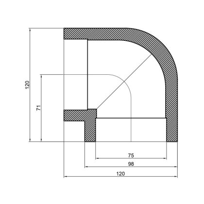 Кутик PPR Thermo Alliance 75, 90° — Photo 1