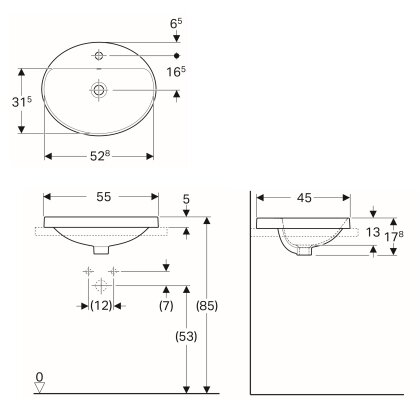 Умивальник GEBERIT VARIFORM 500.721.01.2 — Photo 1