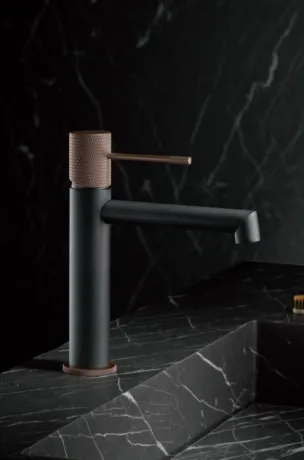 IMEX LINE MATT GREY/CHAMPAGNE Змішувач для умивальника, матовий сірий/шампань — Photo 1
