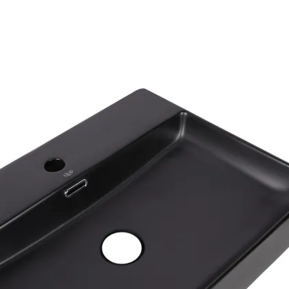Раковина Qtap Nando LT 500х420х120 Matt black QT12112173SMBMBN — Photo 4