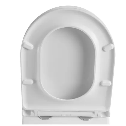Сидіння-кришка для унітазу Koer AC-0101-SEAT COVER 450х390х80mm дюропласт з мікроліфтом (KR5617) — Photo 6