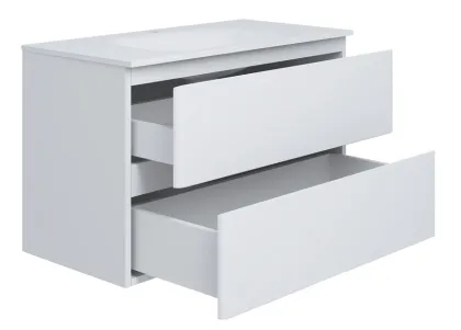 Тумба консольна біла з умивальником Trend 90cм — Photo 4