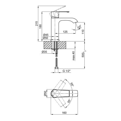 Змішувач для раковини Qtap Zelnava QTZELN1050101C Chrome — Photo 1