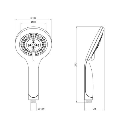 Лійка для ручного душу Qtap Rucni A128O5PCW — Photo 1