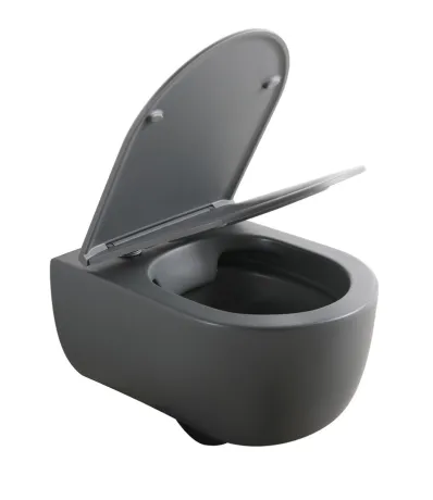 Унітаз підвісний Mixxus Premium TOPPER-0303-R GRAY 495x370x350mm система змиву RIMLESS (MP6657) — Photo 9