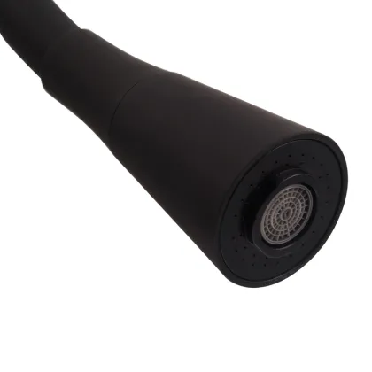 Змішувач для кухні з нерж. сталі SUS304 MIXXUS SEO-011-T GRAPHITE REFL.BLACK (Колір графіт+силік. вилив чорний) (MI8434) — Photo 2