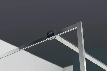 IMPRESE душевая стенка WALK-IN с профилем и держателем, 110*200см, хром, стекло прозрачное — Photo 3