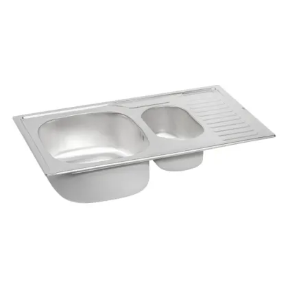 Кухонне миття з додатковою чашею Qtap 7850-B 0,8 мм Satin (QT7850BSAT08) — Photo 3