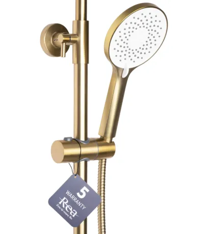 Душовий гарнітур REA AVALON BRUSHED GOLD матове золото з виливом — Photo 6