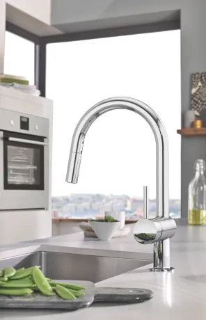 Змішувач для кухні з висувним виливом Grohe Minta (32321002) — Photo 4
