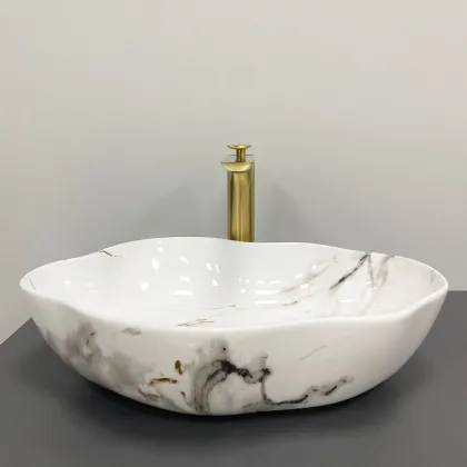 Умивальник VBI FALERIA CARRARA GLOSSY накладний — Photo 2