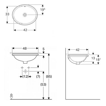 Умивальник GEBERIT VARIFORM 500.749.01.2 — Photo 1