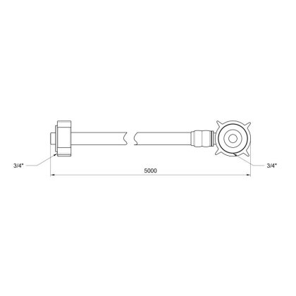 Шланг затока SD Plus для стиральної машини 500 см SD095W500 — Photo 1