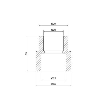 Муфта PPR Alfa Plast 25х20 — Photo 1